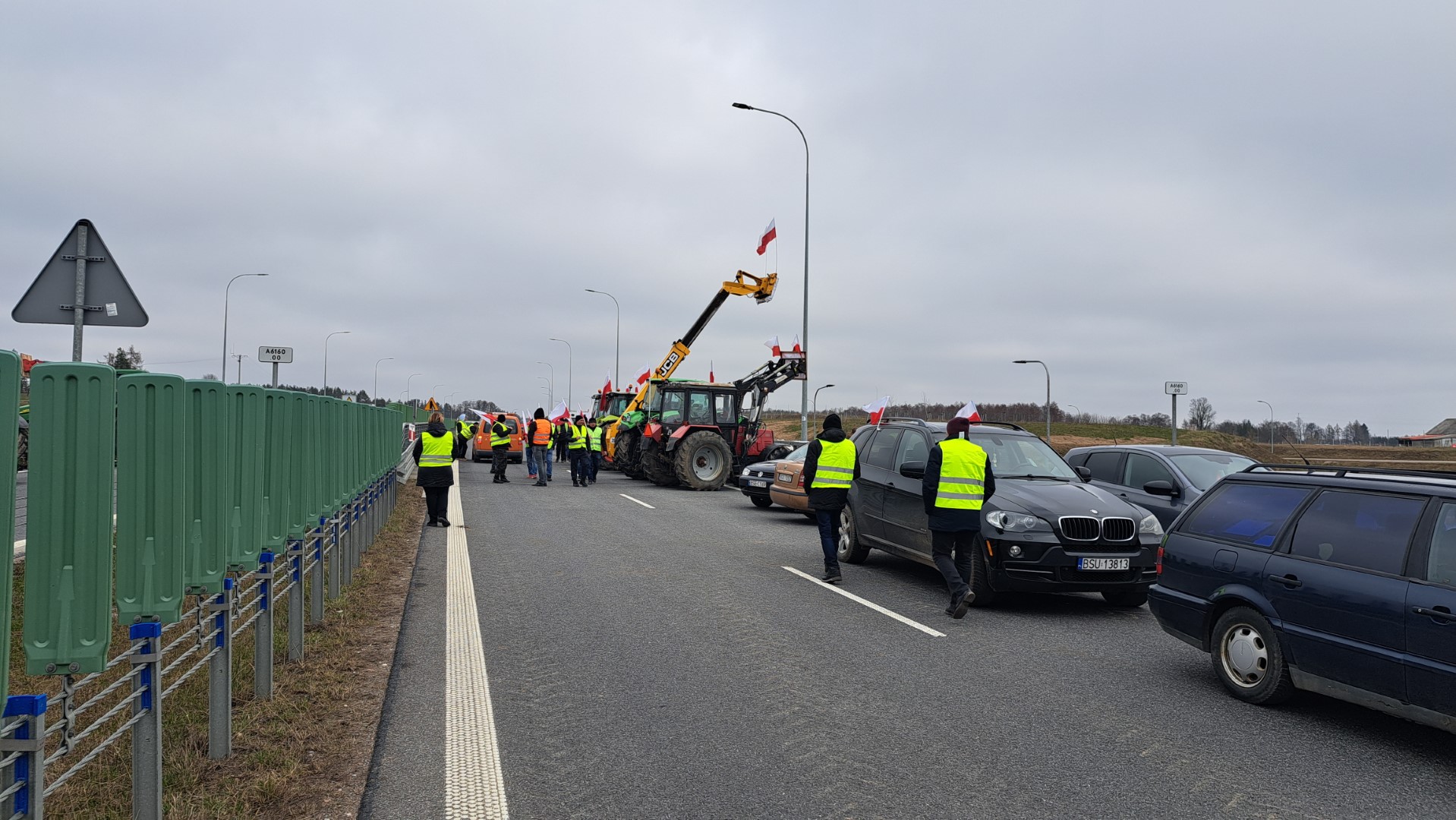 Blokada rolników na węźle w Szypliszkach, fot. Iza Kosakowska