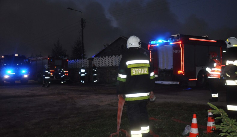 Pożar w miejscowości Taciewo k. Suwałk, fot. Areta Topornicka