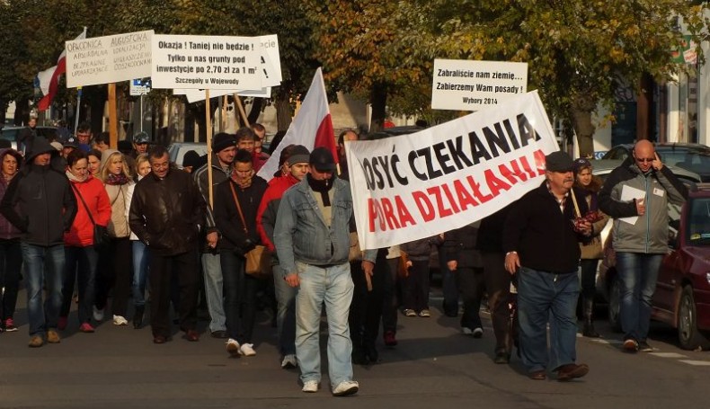 Protest rolników w Augustowie, 2014.10.07, foto R.Metelicka