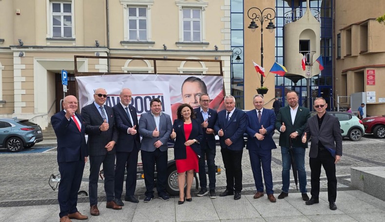 Konferencja prasowa przedstawicieli PiS w Łomży, 29.05.2025, fot. Paweł Wądołowski