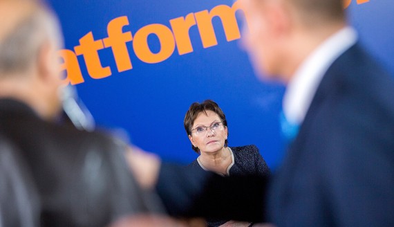 Premier Ewa Kopacz w Łomży, 13.10.2014, fot. Paweł Wądołowski