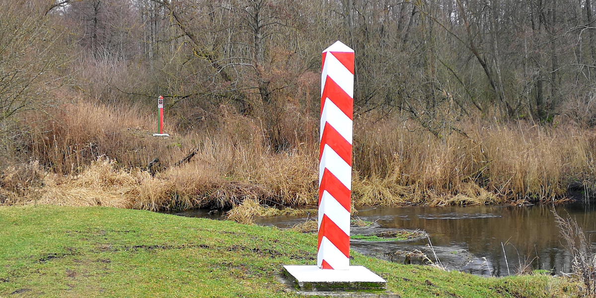 Polsko-białoruska granica na rzece Świsłocz w miejscowości Mostowlany, 02.02.2020, foto Jarosław Iwaniuk