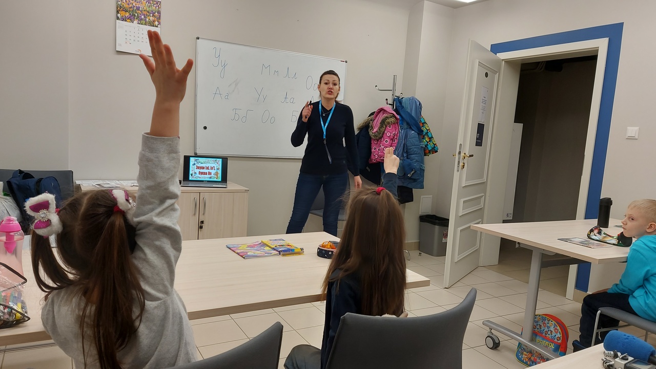Lekcja języka ukraińskiego Fundacji Polza w Centrum Spilno UNICEF w Białymstoku Foto: S. Sawczuk