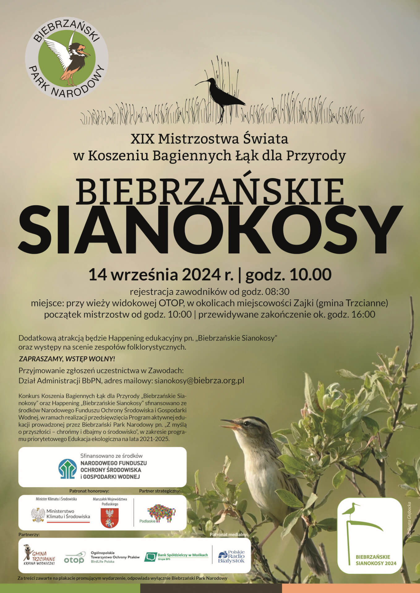 XIX Mistrzostwa Świata w Koszeniu Bagiennych Łąk dla Przyrody "Biebrzańskie Sianokosy"