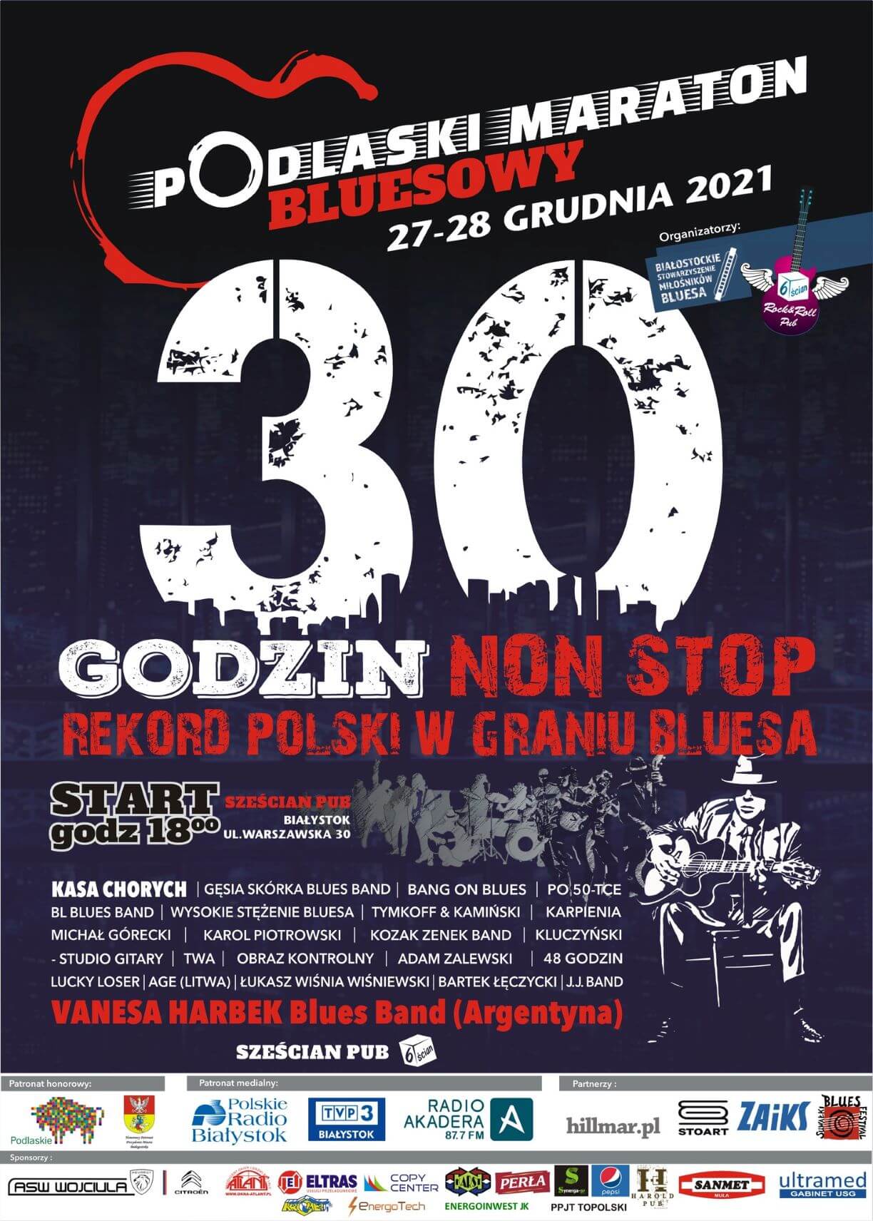 Podlaski Maraton Bluesowy. Rekord Polski w graniu bluesa non stop
