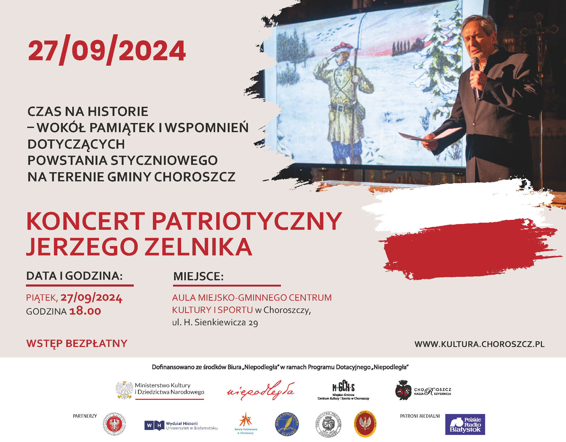 Koncert patriotyczny "Powstanie styczniowe" i konferencja naukowa w Choroszczy