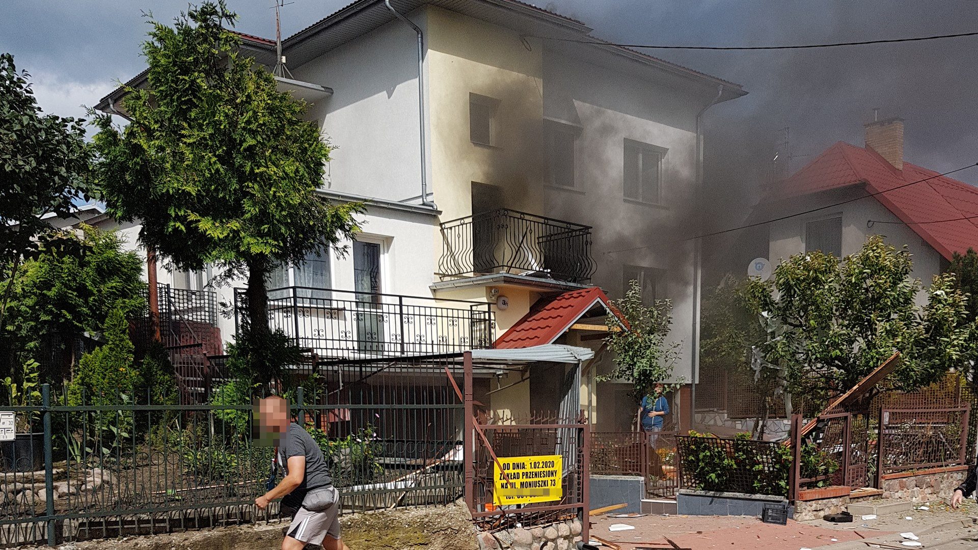Wybuch gazu przy ul. Kasztanowej w Białymstoku, fot. Maciej Szklarowicz