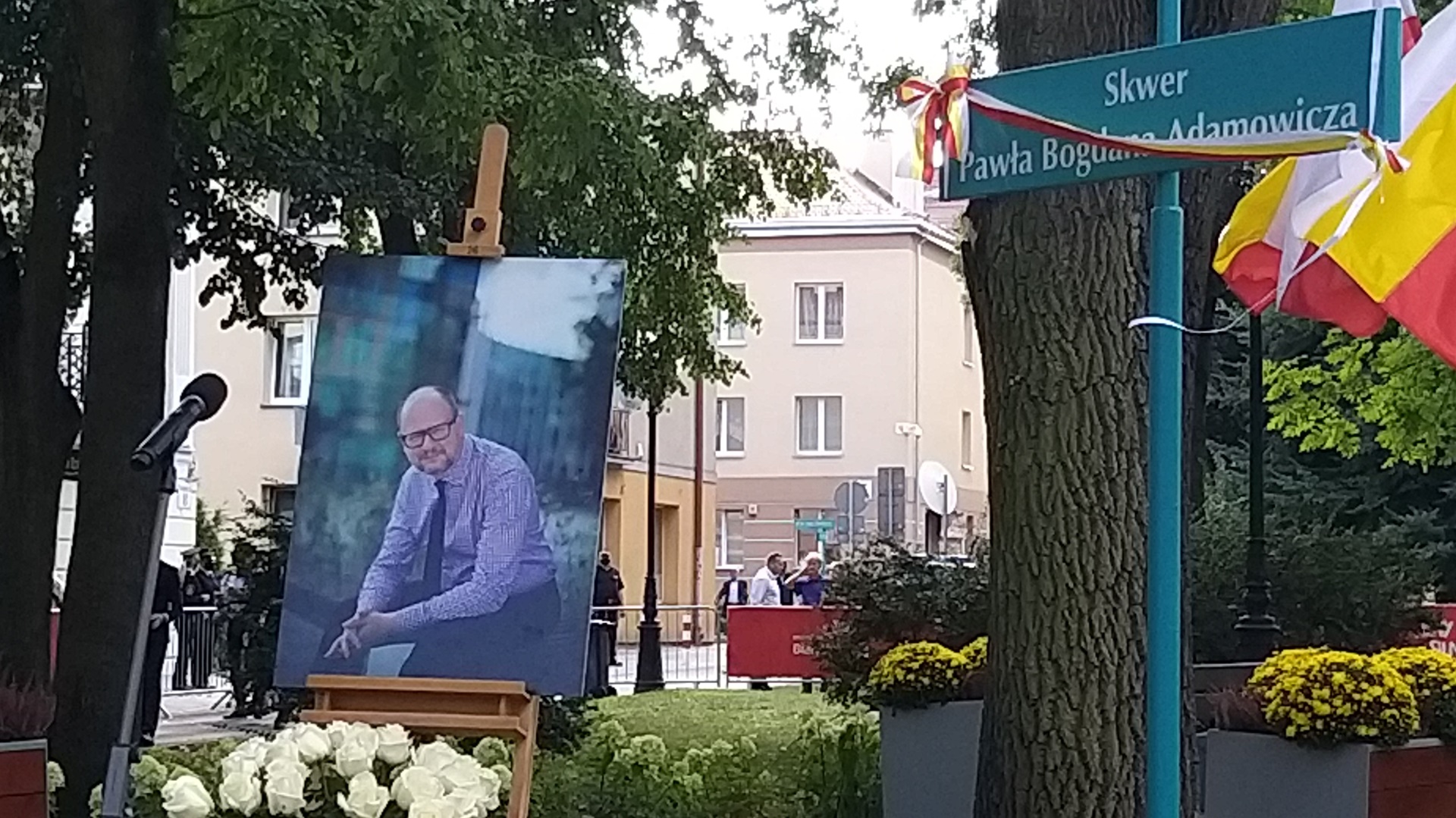Białystok uczcił byłego prezydenta Gdańska - odsłonięto skwer im. Pawła Adamowicza, fot. Ryszard Minko