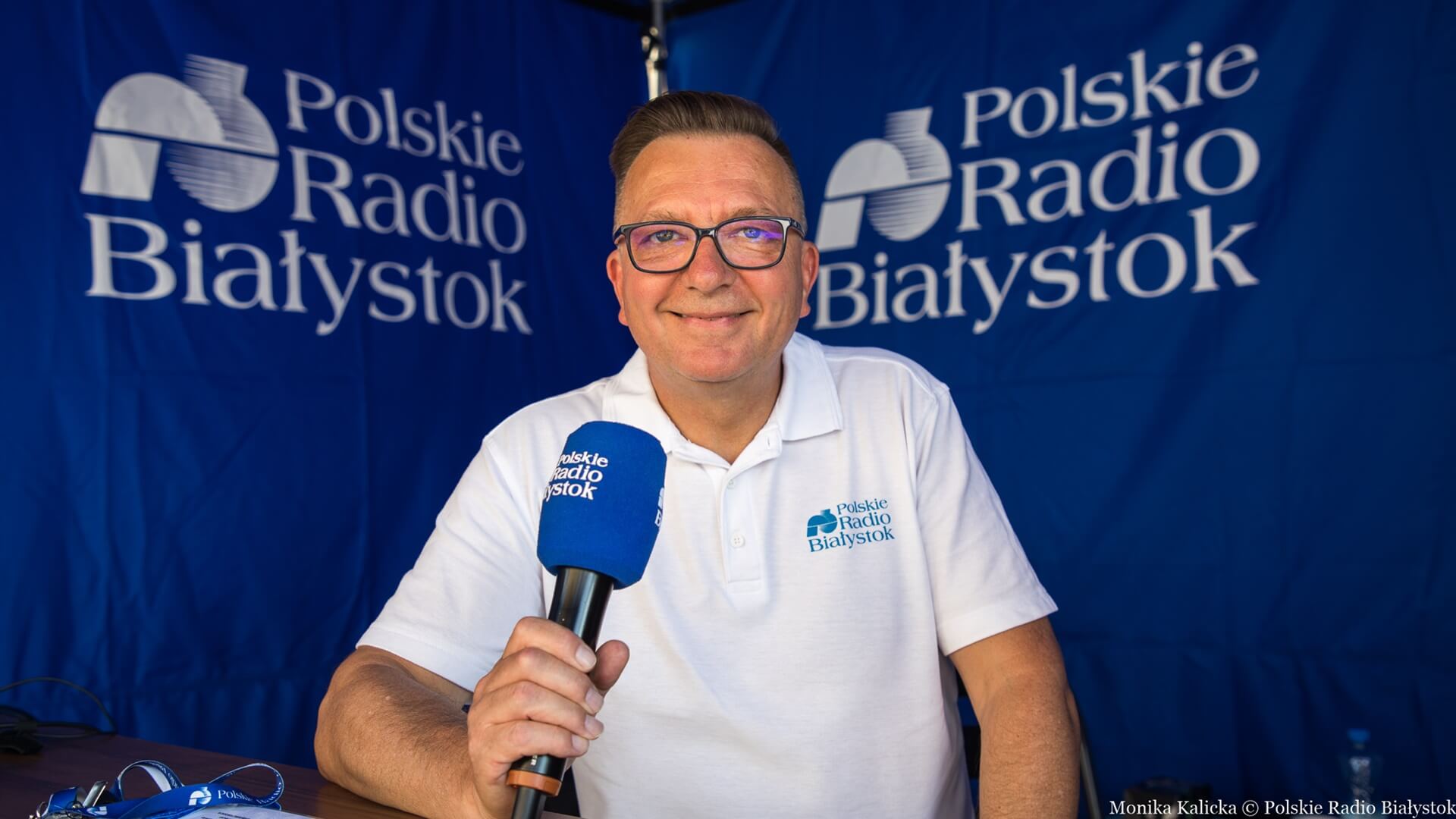 Plenerowe studio Polskiego Radia Białystok na Rynku Kościuszki, fot. Monika Kalicka