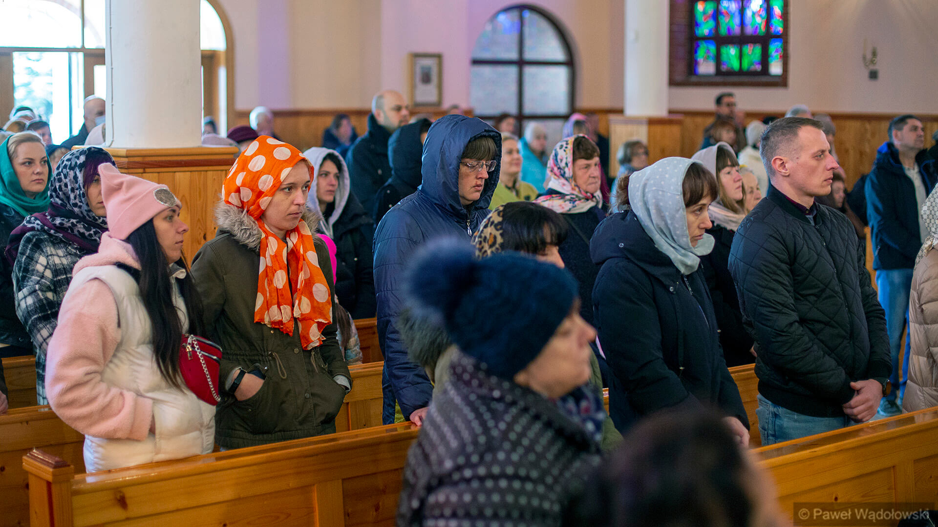 W łomżyńskim kościele zorganizowano prawosławne nabożeństwo, 10.04.2022, fot. Paweł Wądołowski