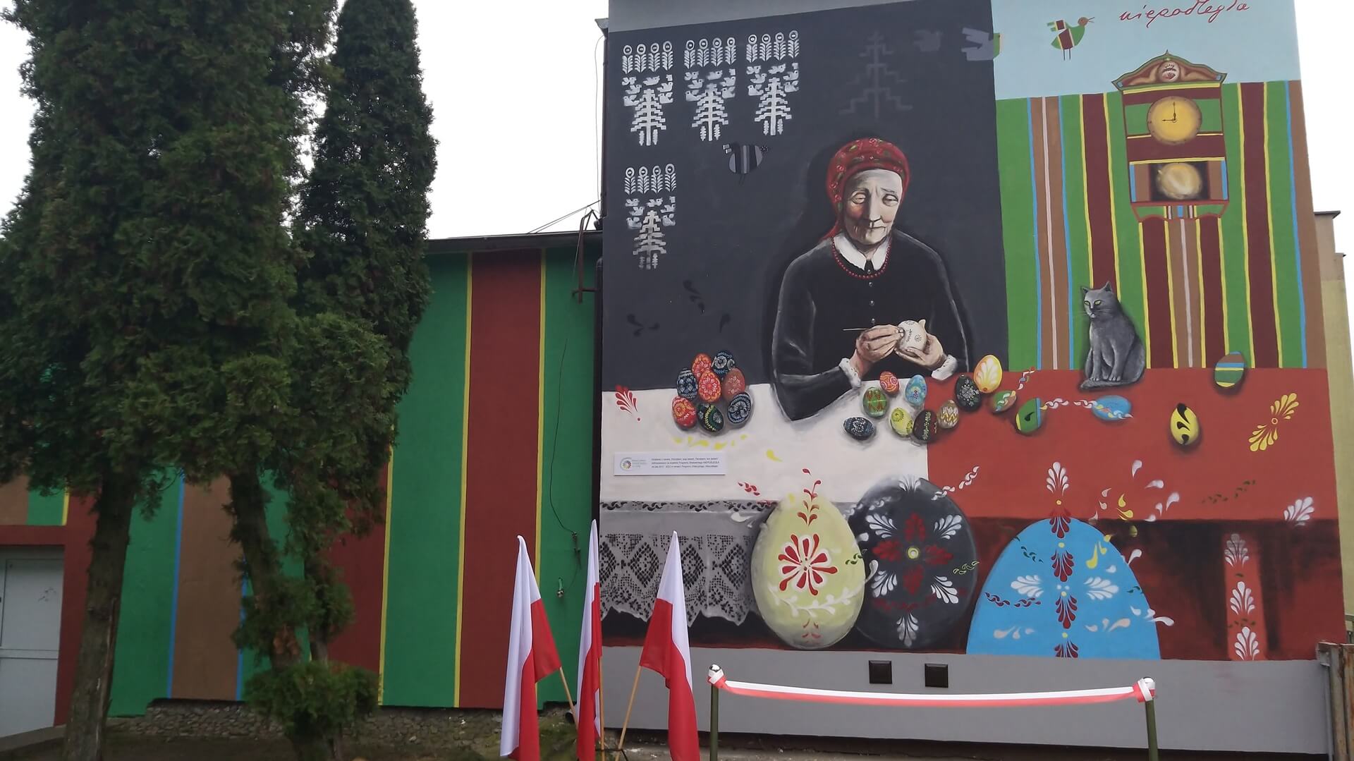 W Lipsku odsłonięto mural z pisankarką, fot. Edyta Wołosik
