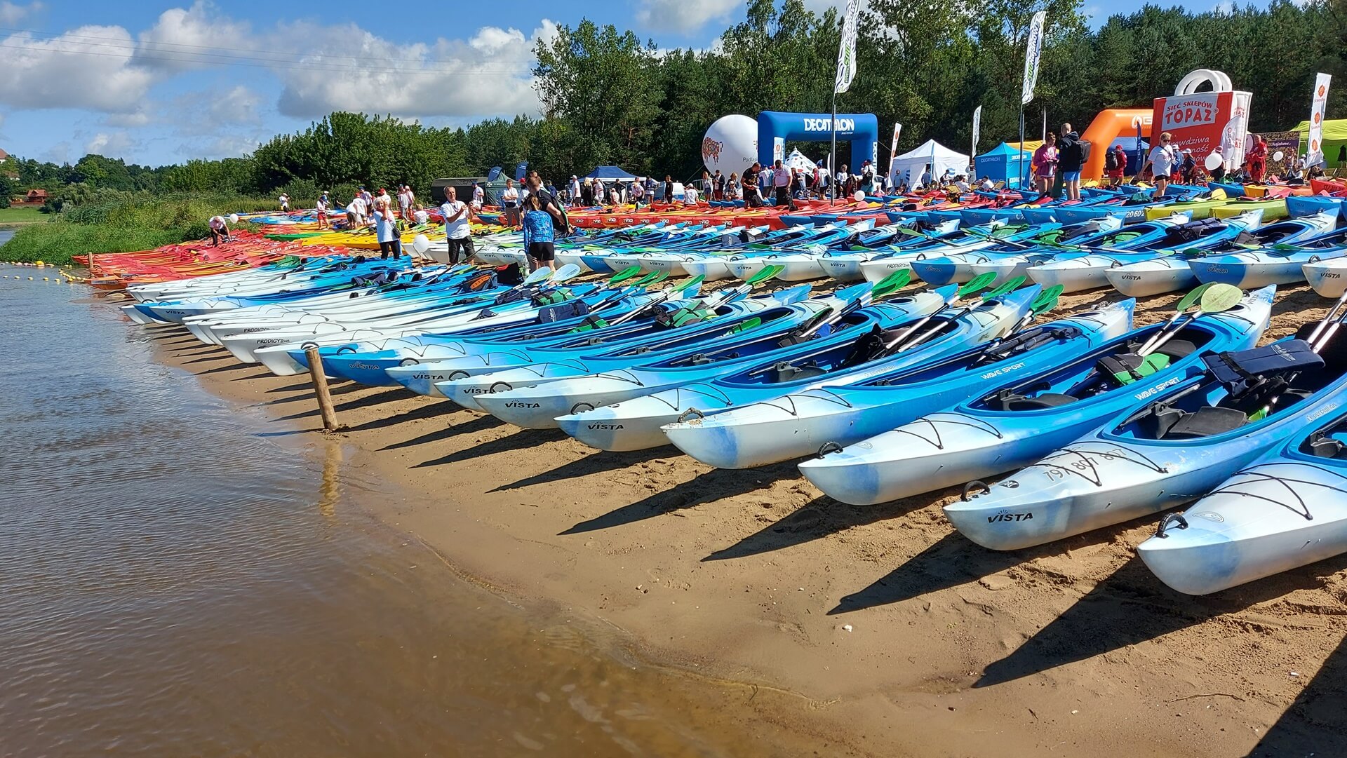 Spływ "500 kajaków" w Drohiczynie, 7.08.2021, fot. Renata Reda