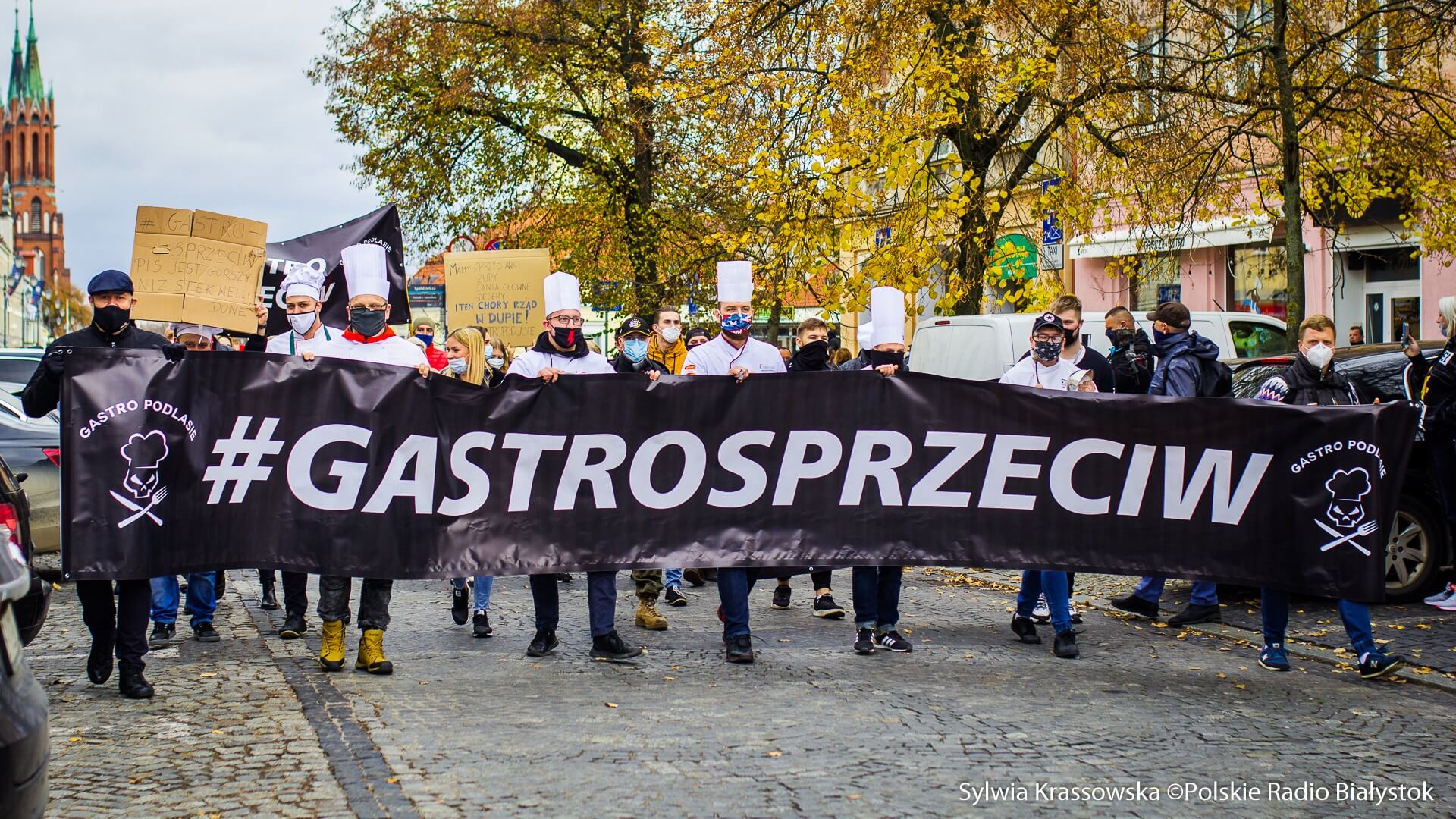 Protest branży gastronomicznej w Białymstoku, fot. Sylwia Krassowska