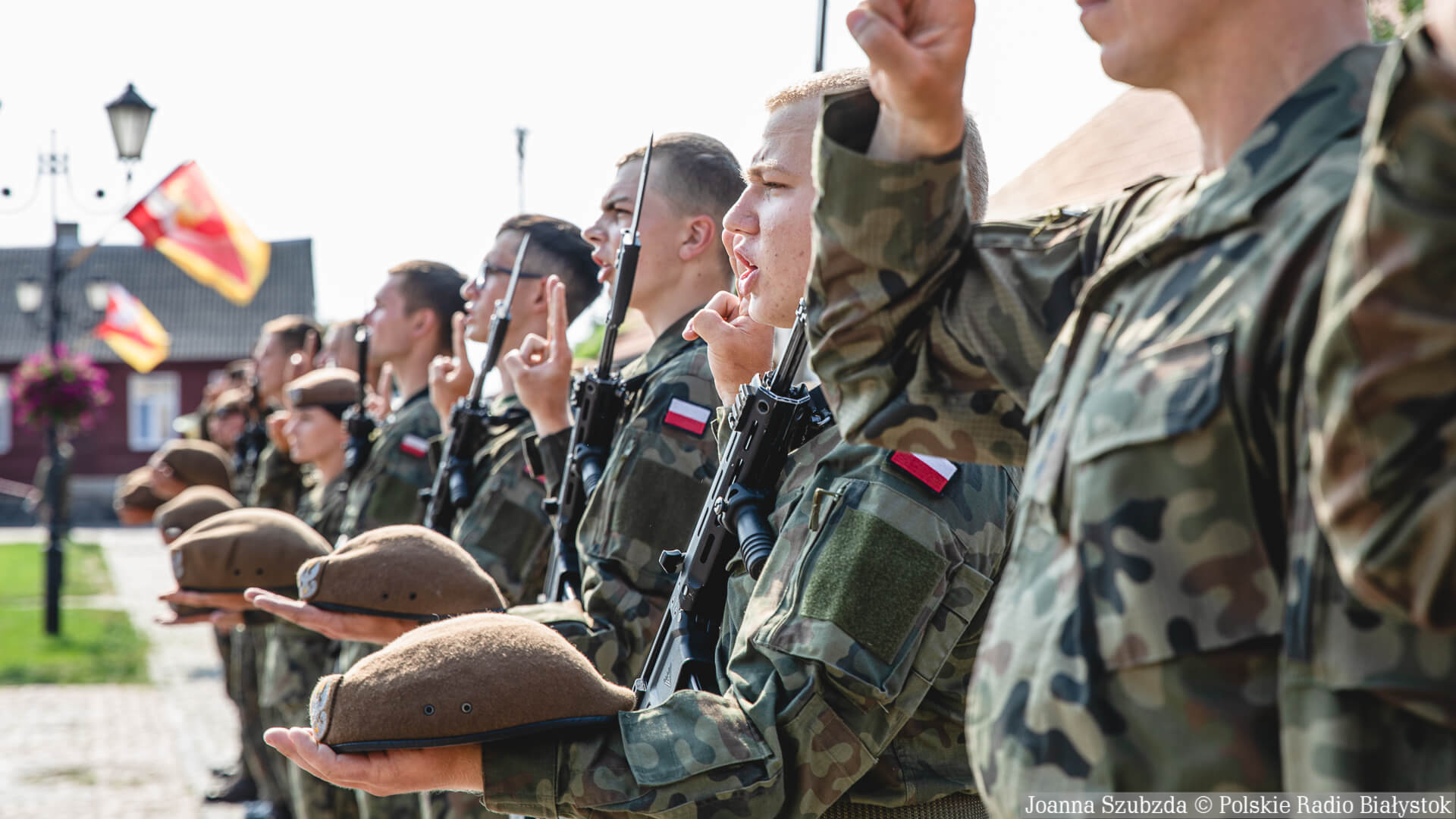 Przysięga żołnierzy 1. PBOT w Tykocinie, fot. Joanna Szubzda