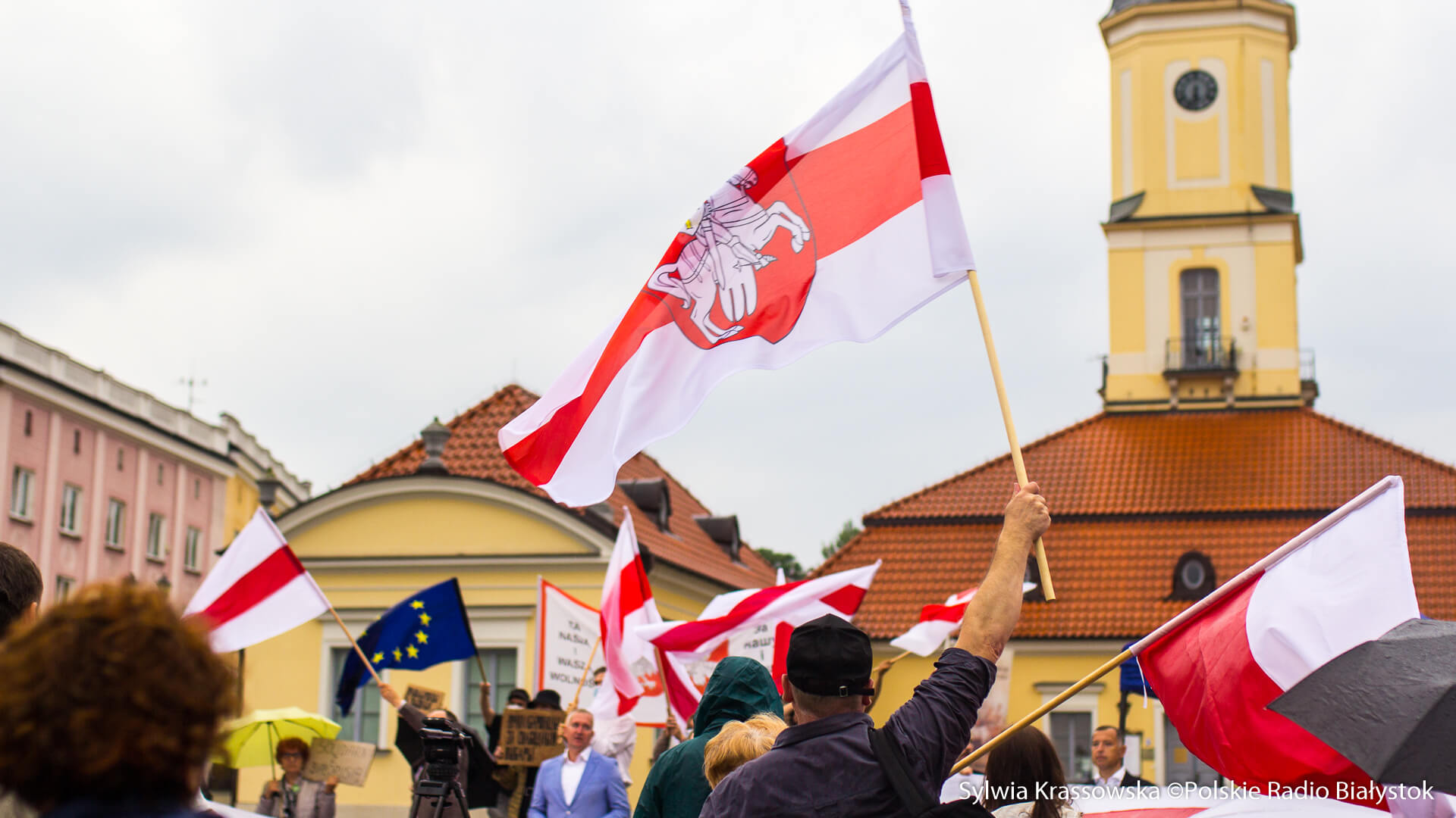 Demonstracja "Solidarni z Białorusią" w Białymstoku, fot. Sylwia Krassowska [Archiwum]