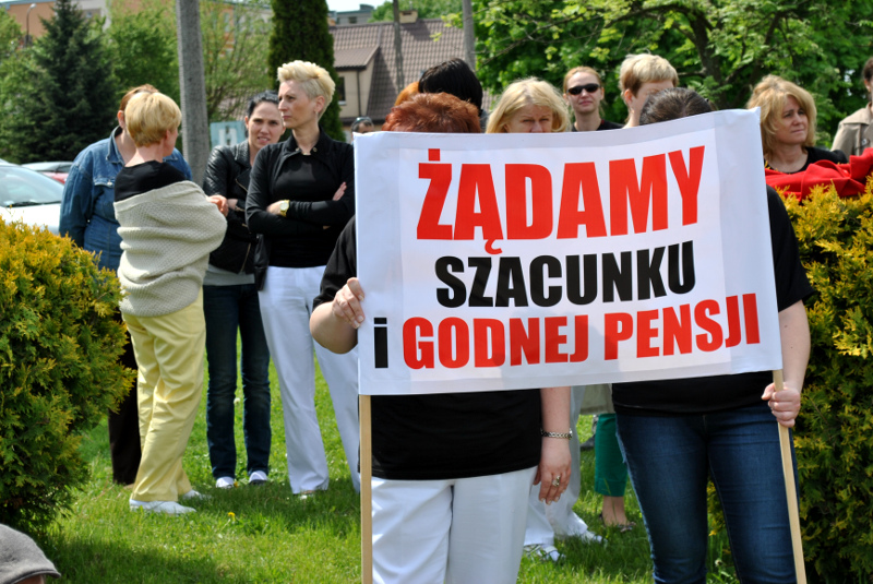 Protest pielęgniarek w Białymstoku, 12.05.2015, fot. Adam Janczewski