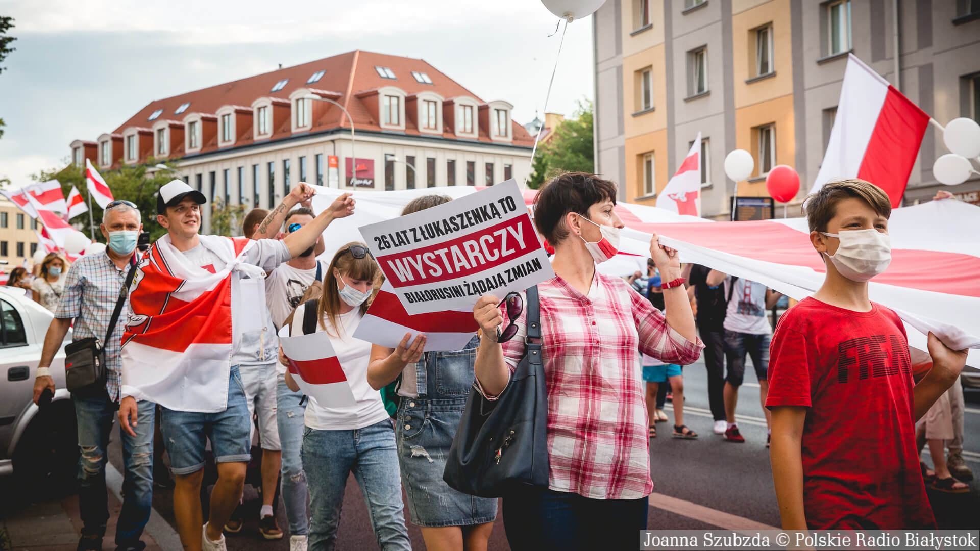 Marsz Solidarności z Białorusią w Białymstoku, fot. Joanna Szubzda