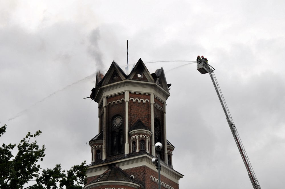 Pożar kościoła Św. Wojciecha w Białymstoku, fot. Wojciech Szubzda