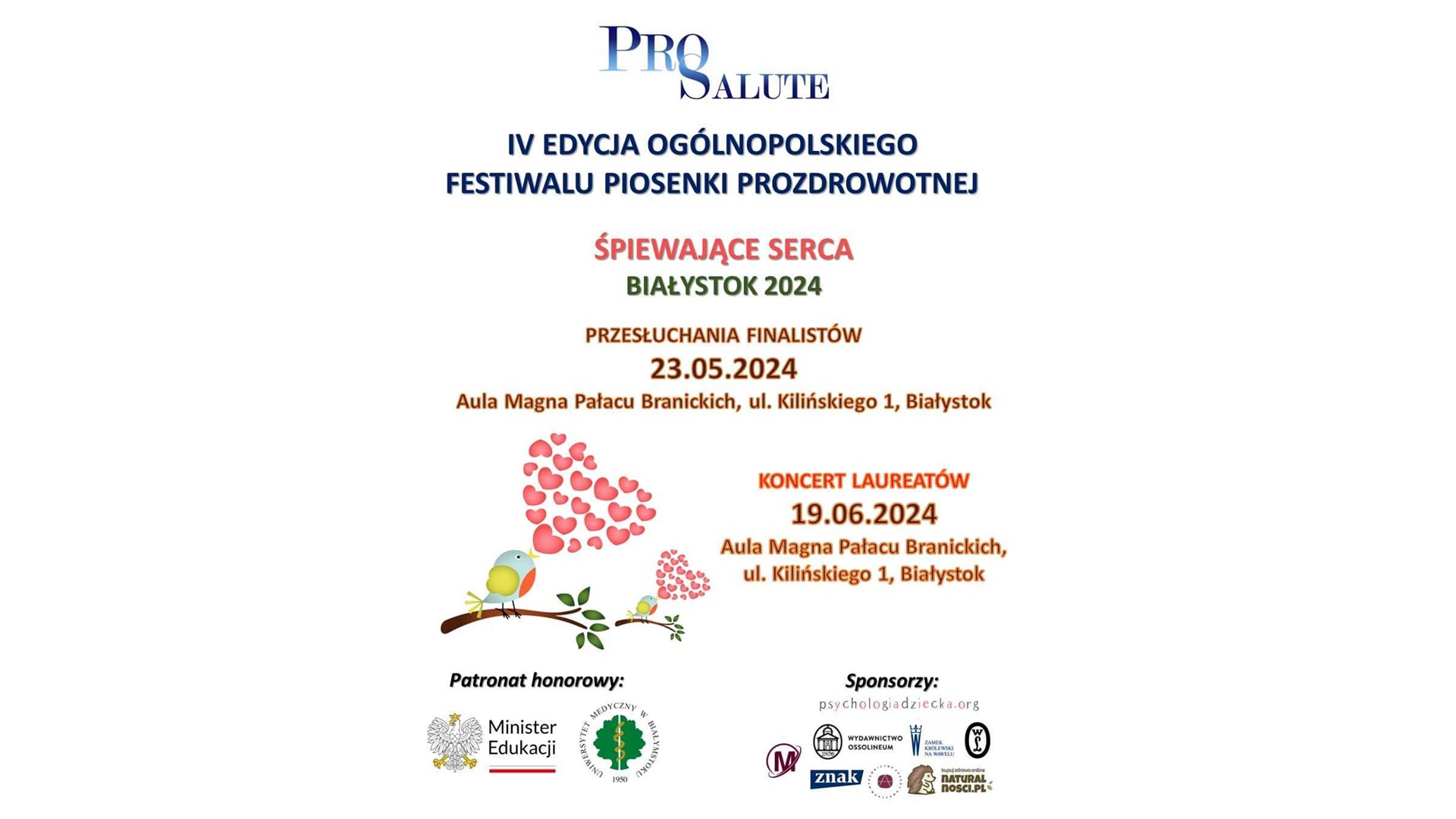 Ogólnopolski Festiwal Piosenki Prozdrowotnej "Śpiewające Serca" w Białymstoku