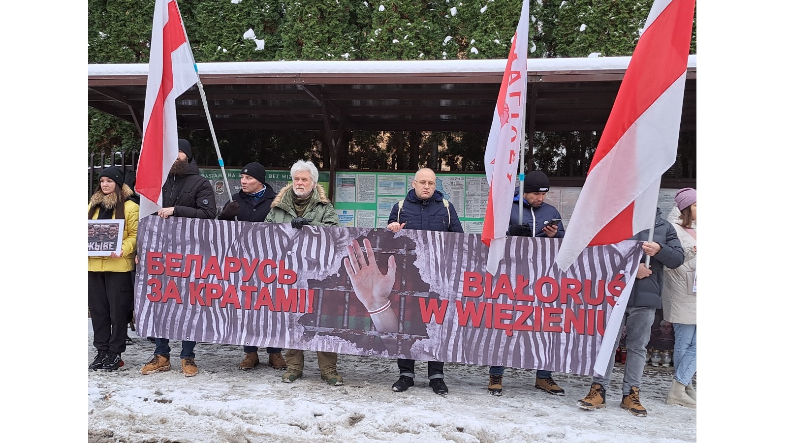 Diaspora Białoruska zorganizowała w Białymstoku akcję solidarności z więźniami politycznymi