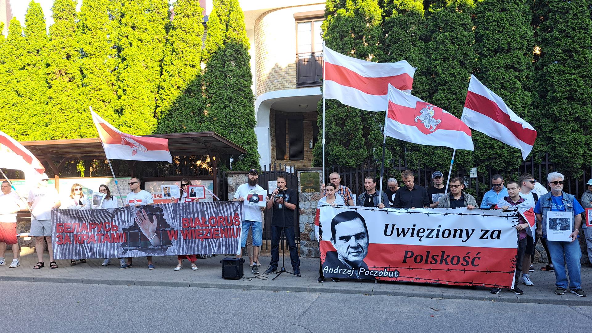Wiec solidarności z więźniami politycznymi na Białorusi w Białymstoku