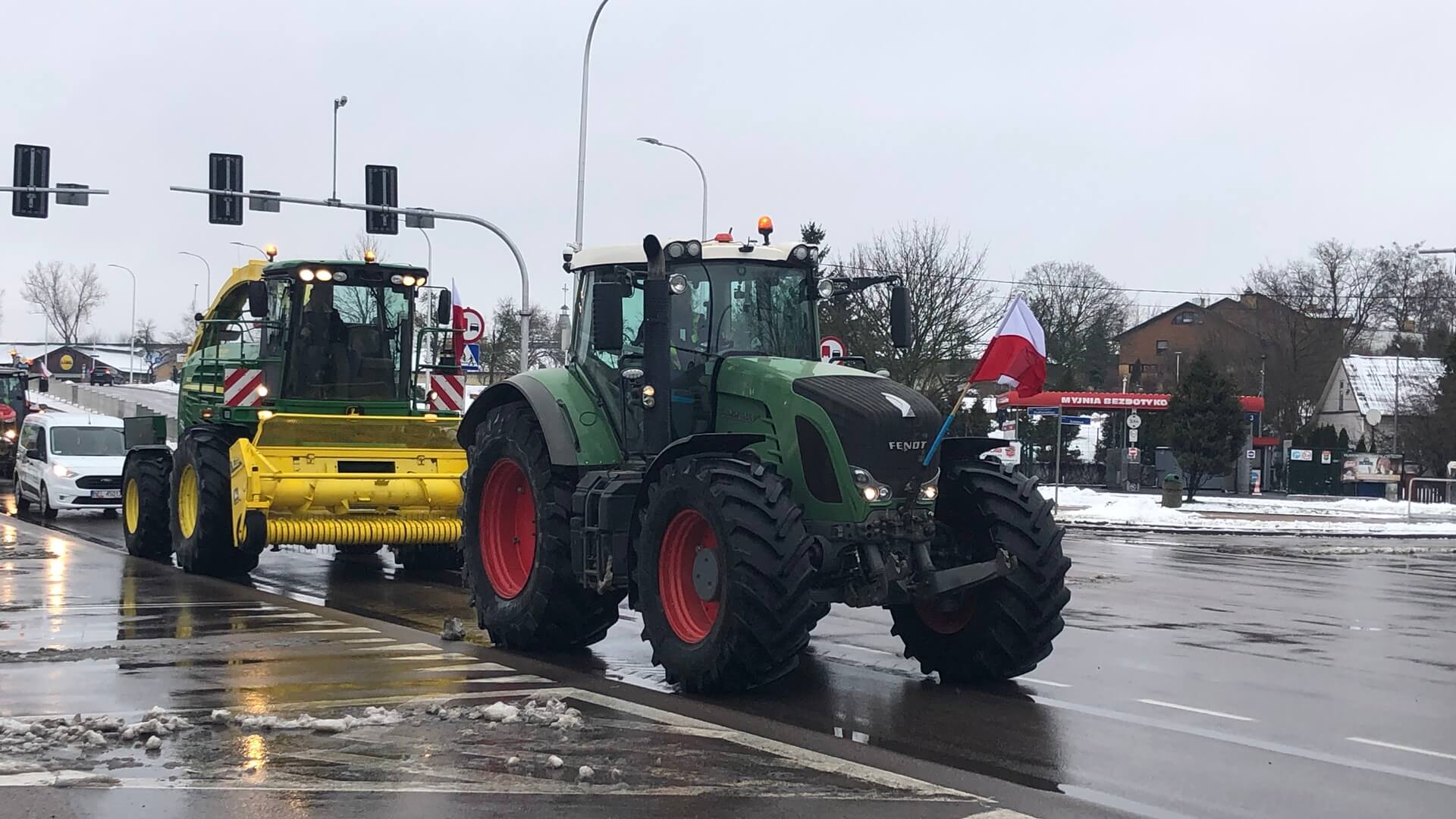 Protest rolników w Suwałkach, fot. Karol Prymaka