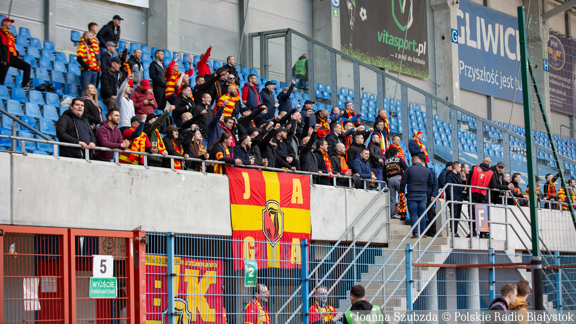 Piast Gliwice - Jagiellonia Białystok, 24.04.2022, fot. Joanna Szubzda