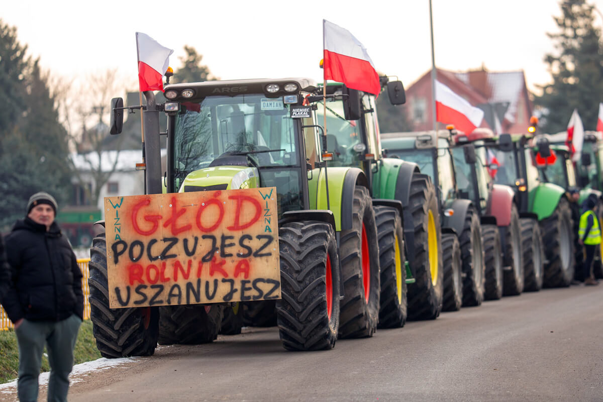 Strajk generalny rolników - blokady dróg, także w Podlaskiem