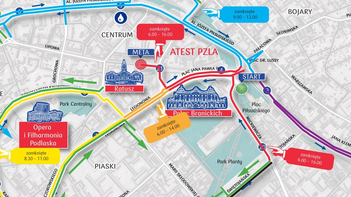 Mapa, źródło: bialystokpolmaraton.pl