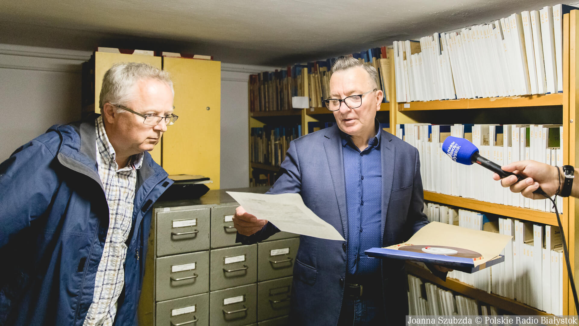 Przekazanie radiowych taśm do Archiwum Państwowego w Białymstoku, fot. Joanna Szubzda