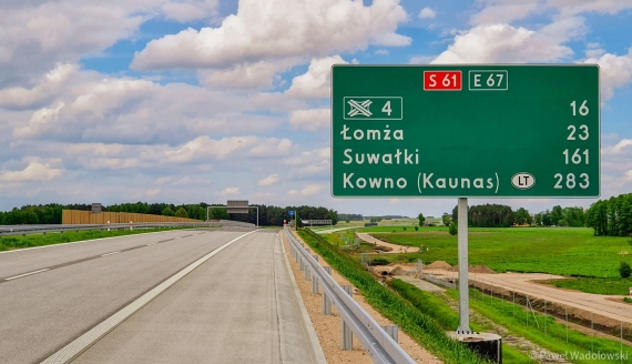 Droga S61 na odcinku Łomża-Śniadowo, fot. Paweł Wądołowski