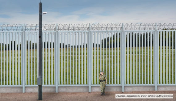 Wizualizacja zabezpieczenia granicy państwowej, źródło: Twitter - Mariusz Kamiński