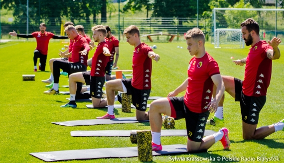 Piłkarze Jagiellonii Białystok rozpoczęli przygotowania do kolejnego sezonu, fot. Sylwia Krassowska