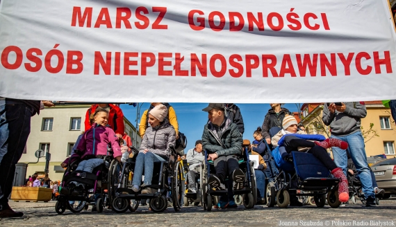 Marsz Godności Osób Niepełnosprawnych w Białymstoku, 2022, fot. Joanna Szubzda