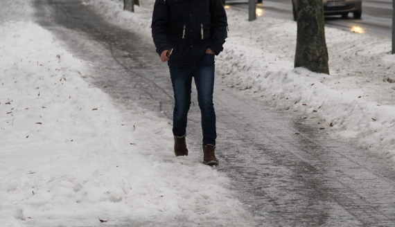 Gołoledź w Białymstoku, fot. Barbara Sokolińska