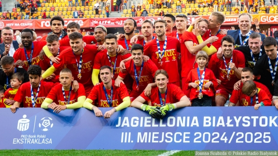 III miejsce Jagiellonii Białystok w sezonie 2024/2025, fot. Joanna Szubzda