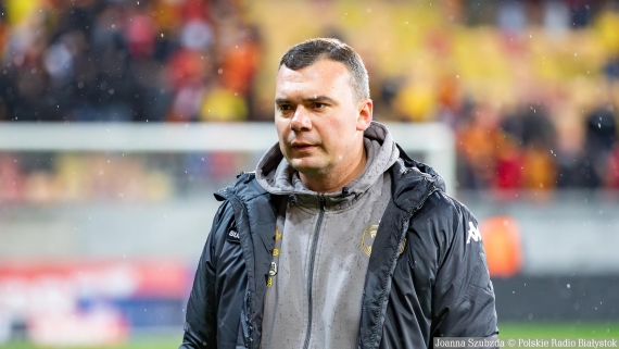Adrian Siemieniec, Jagiellonia Białystok - Arka Gdynia, 18.10.2025, fot. Joanna Szubzda