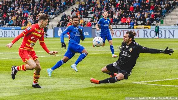Miedź Legnica - Jagiellonia Białystok, 5.03.2023, fot. Joanna Szubzda