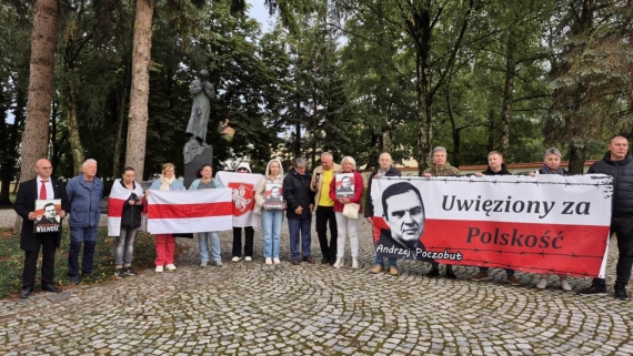 Akcja solidarności z Andrzejem Poczobutem, 25.08.2025, fot. Anna Petrovska