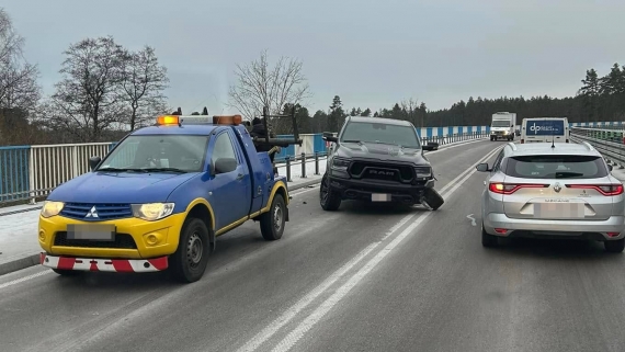 Estakada w kierunku Supraśla, 21.11.2025, źródło: Kolizyjne Podlasie
