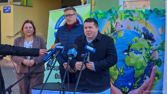 Konferencja prasowa na temat Eko Igrzysk w Łomży, 21.10.2025, fot. Paweł Wądołowski.
