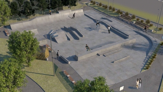 Wizualizacja skateparku nad Zalewem Arkadia w Suwałkach, źródło: um.suwalki.pl