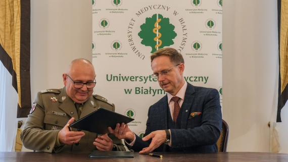 Podpisanie porozumienia pomiędzy Uniwersytetem Medycznym w Białymstoku a 16. Pomorską Dywizją Zmechanizowaną, 16.09.2025, źródło: UMB