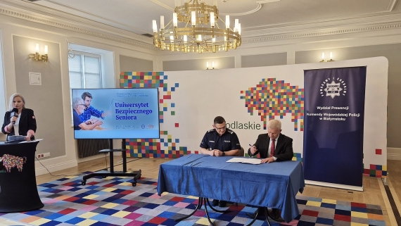 Konferencja prasowa poświęcona 3. edycji projektu Uniwersytet Bezpiecznego Seniora, 9.09.2025, fot. Marcin Gliński