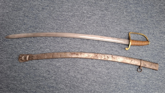 Szabla należała do ułana 1 Pułku Ułanów Krechowieckich kpr. Aleksandra Głażewskiego, 5.12.2025, fot. Marta Sołtys