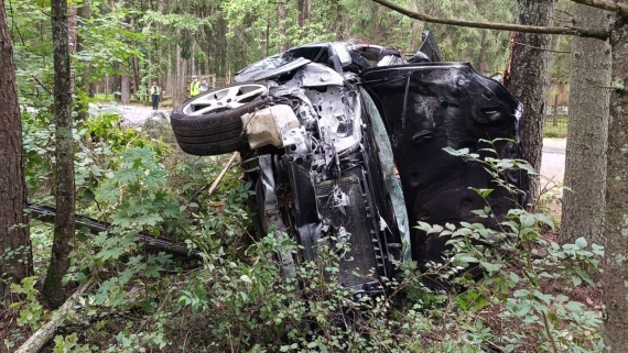 Wypadek w okolicach Gawrych Rudy w gminie Nowinka, 26.08.2025, źródło: Podlaska Policja