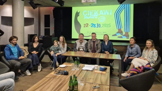 Konferencja prasowa zapowiadająca 14. edycję festiwalu "Ciekawi Świata", 15.10.2025, fot. Olga Gordiejew