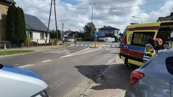 Wypadek w Piątnicy, 17.09.2025, źródło: KMP Łomża