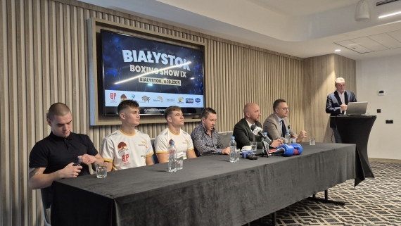 Konferencja prasowa zapowiadająca Białystok Boxing Show 9, 2.09.2025, fot. Marcin Gliński