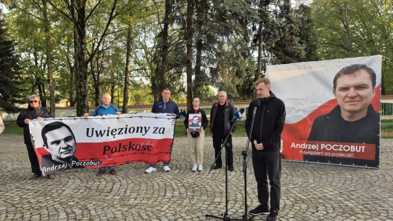 Akcja solidarności z Poczobutem, 25.04.2025, fot. Joanna Sikora